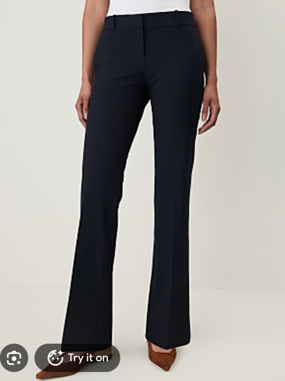 Ann Taylor Navy Curvy Fit Trouser